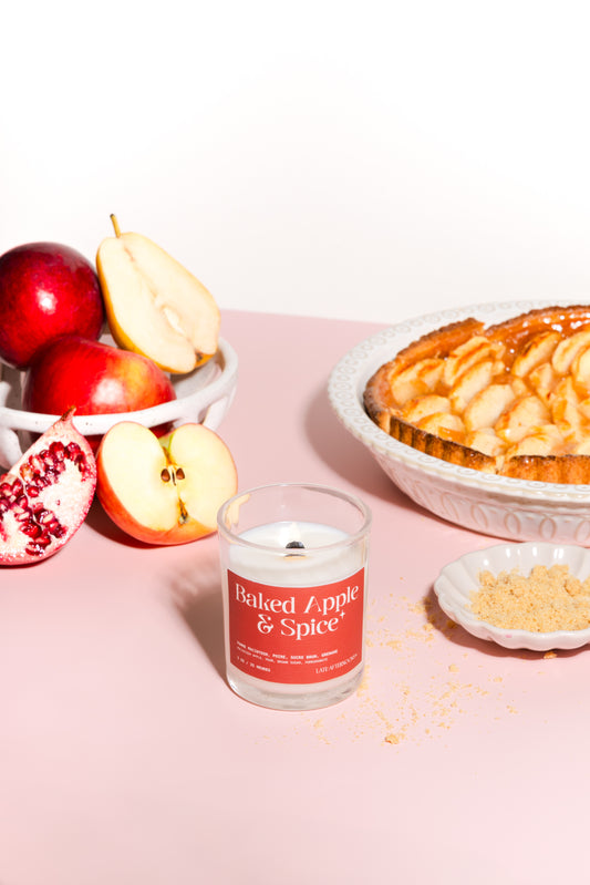 Bougie pommes cuites et épices | Pomme Macintosh, Poire, Sucre Brun et Grenade