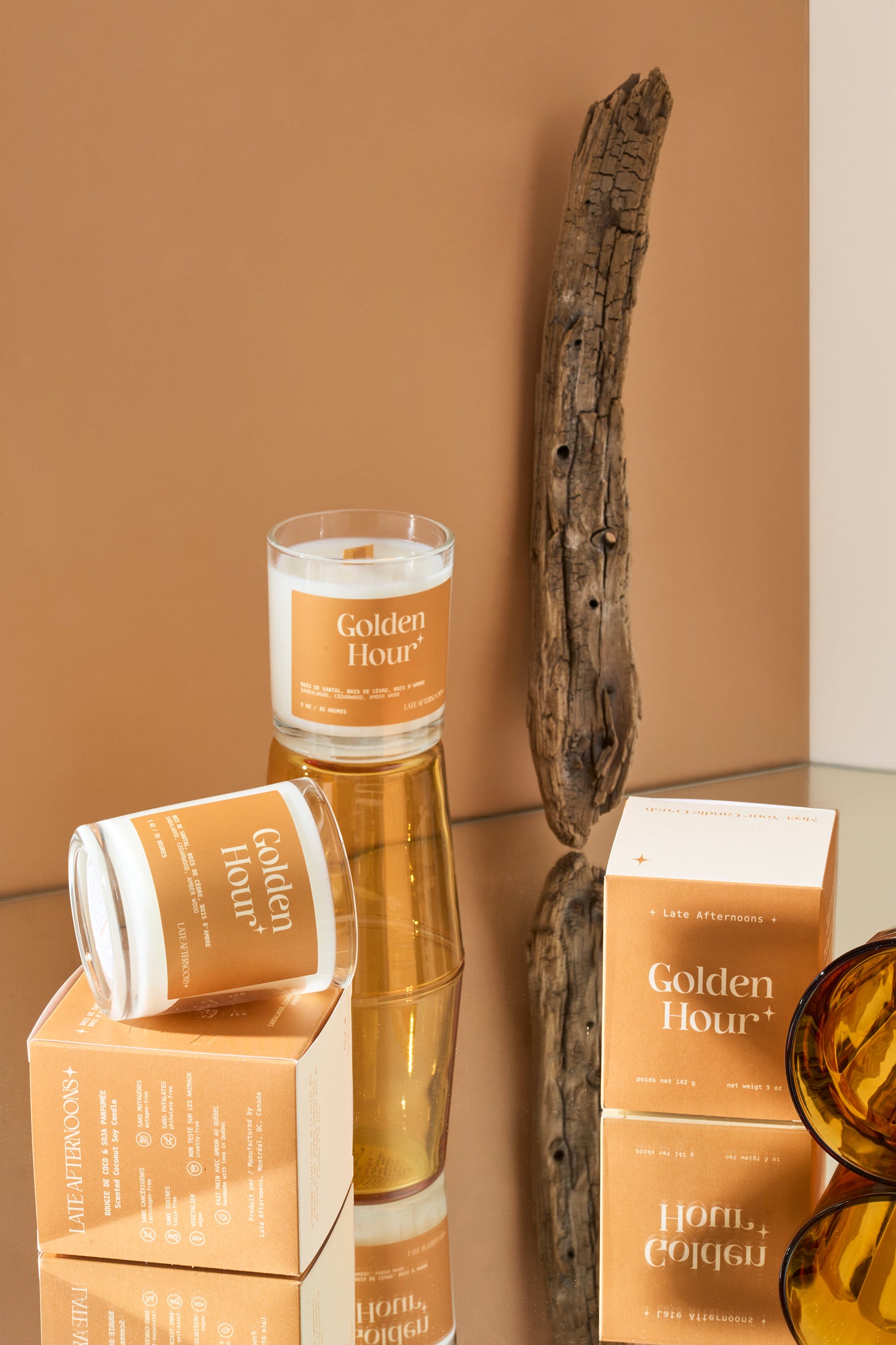 Golden Hour Candle | Sandalwood, Cedarwood and Amber Wood
