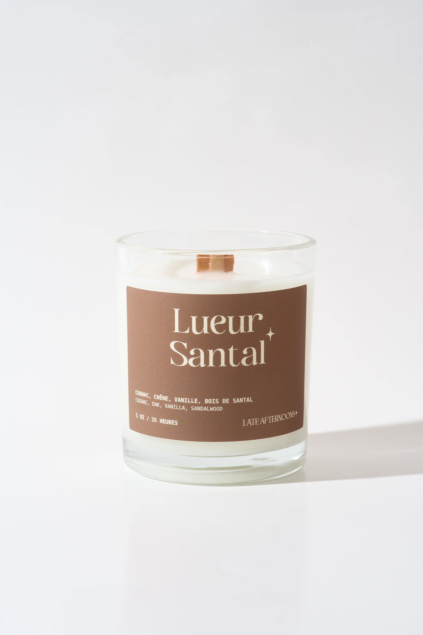 Bougie Lueur Santal | Cognac, Chêne, Vanille, Bois de santal