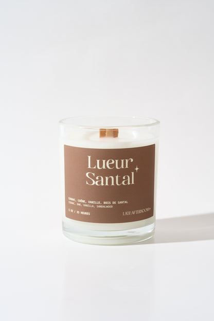 Bougie Lueur Santal | Cognac, Chêne, Vanille, Bois de santal