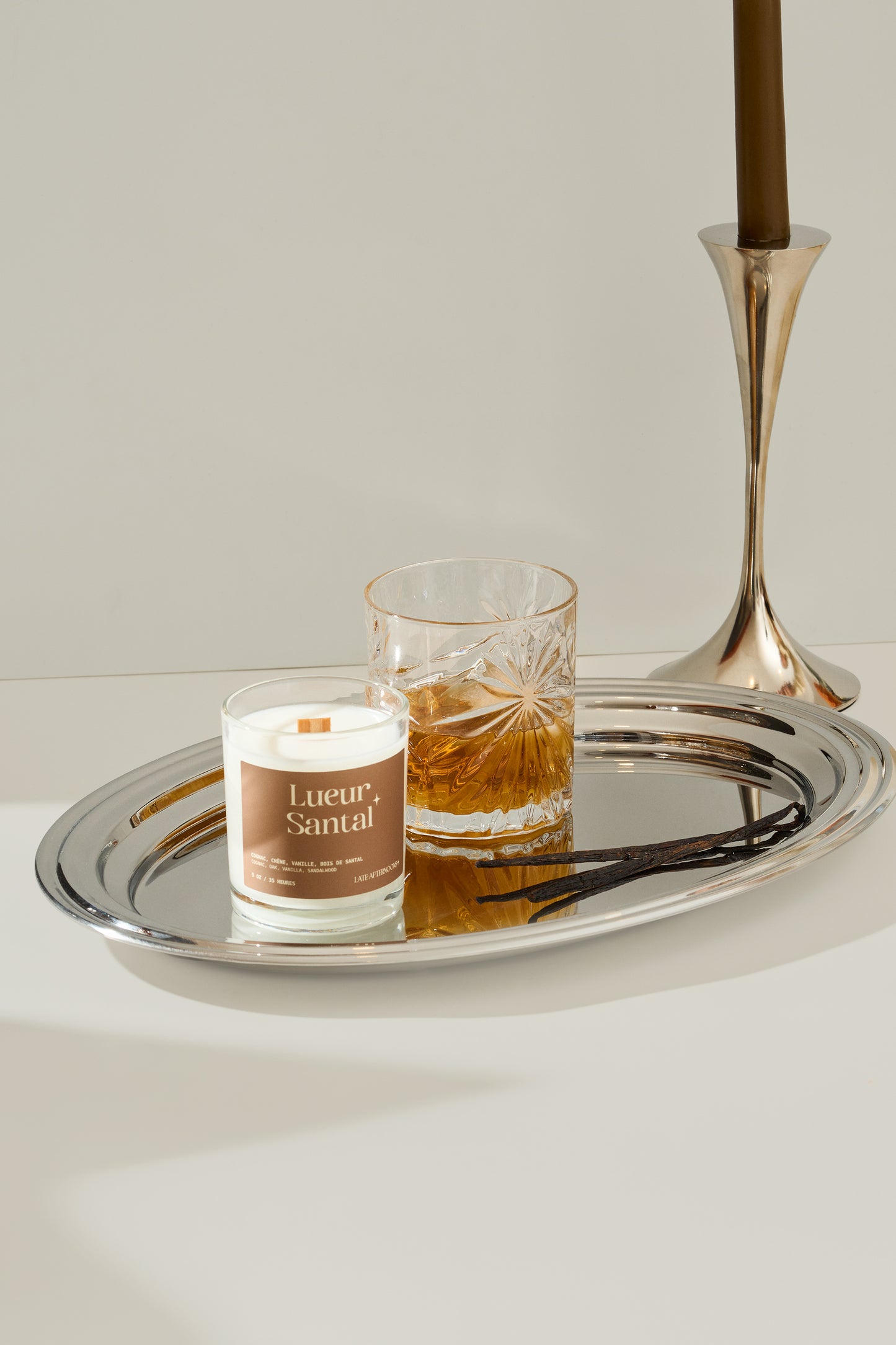 Bougie Lueur Santal | Cognac, Chêne, Vanille, Bois de santal