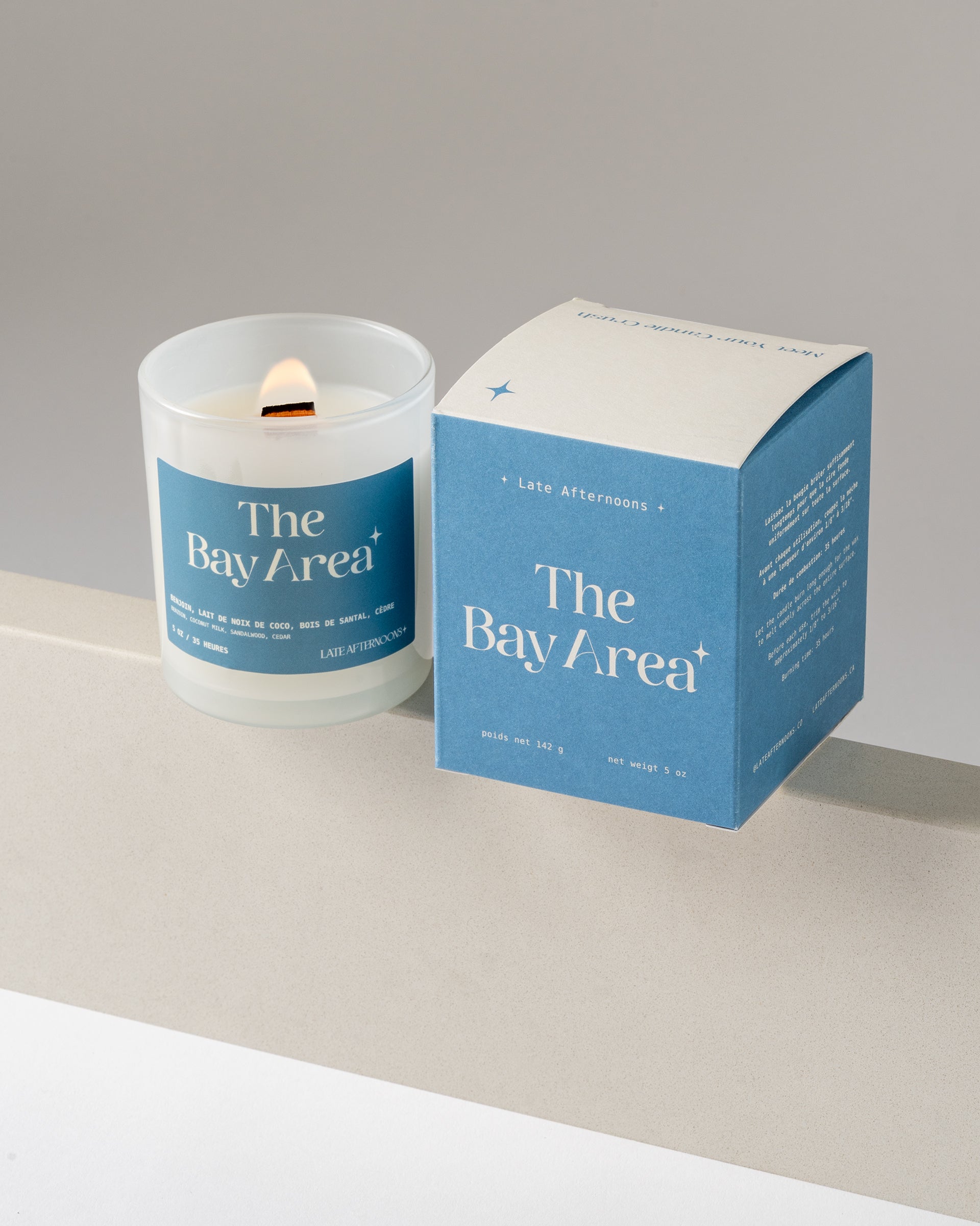 The Bay Area candle — Coconut Milk, Sandalwood, Cedar — hand-poured coconut soy by Late Afternoons