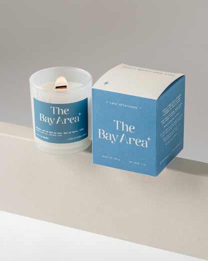 The Bay Area candle — Coconut Milk, Sandalwood, Cedar — hand-poured coconut soy by Late Afternoons