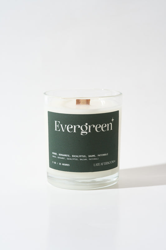 Bougie Evergreen | Herbe, bergamote, eucalyptus et patchouli