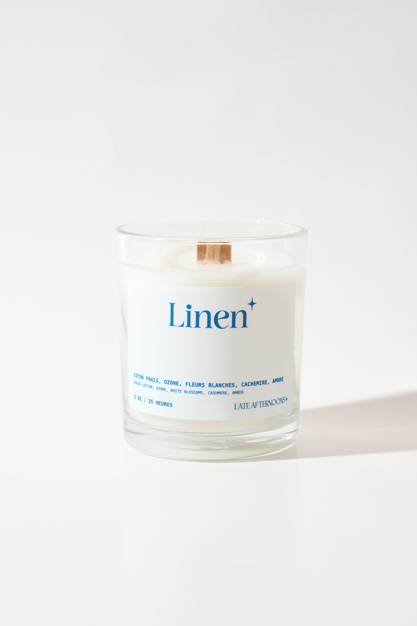 Bougie Linen | Coton frais, fleurs blanches et ozone