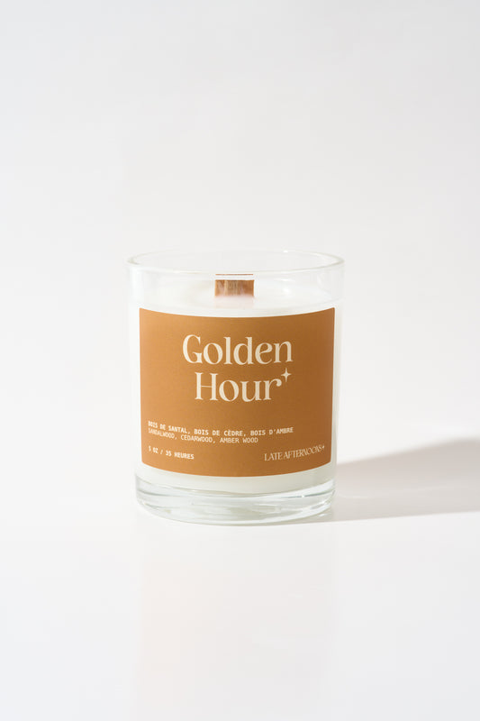Bougie Golden Hour | Bois de santal, bois de cèdre & bois d'ambre