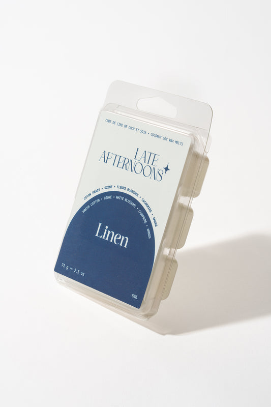 Cubes de cire Linen | Coton frais, fleurs blanches et ozone