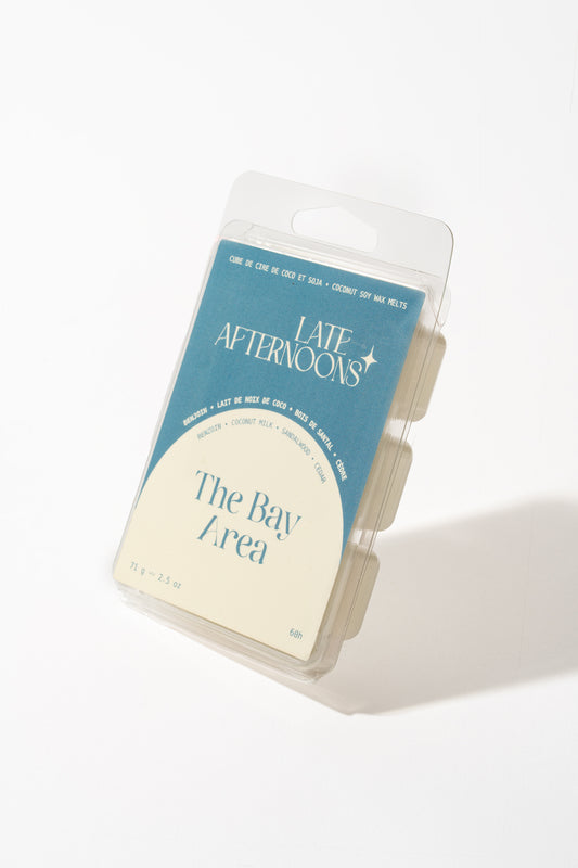 The Bay Area coconut soy wax melts, coconut milk, sandalwood and cedar, Late Afternoons